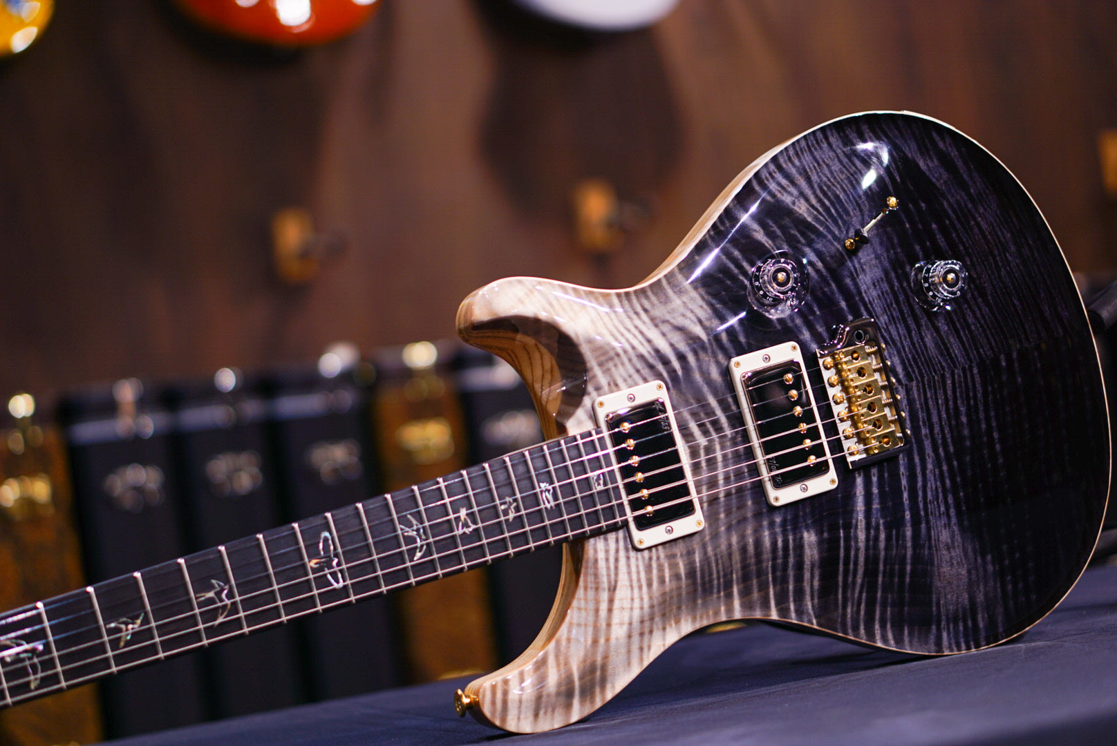 PRS Custom 24 wood library Gray Black Fade 0395597