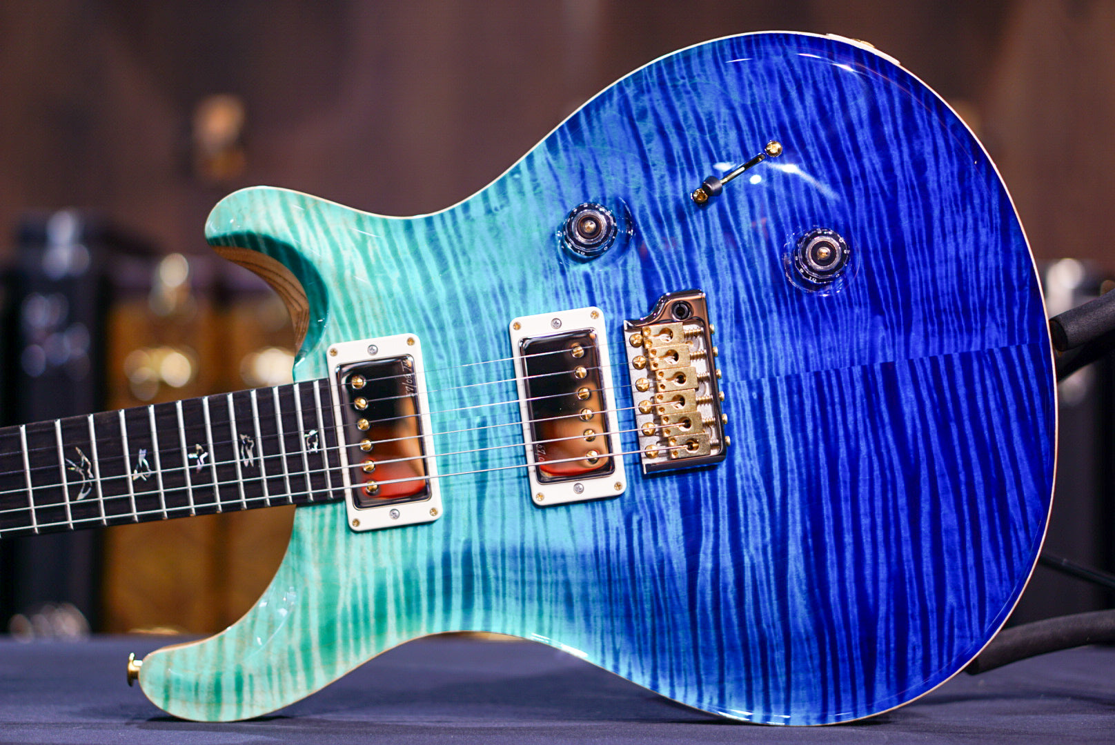 PRS Custom 24 wood library Blue Fade 0395510