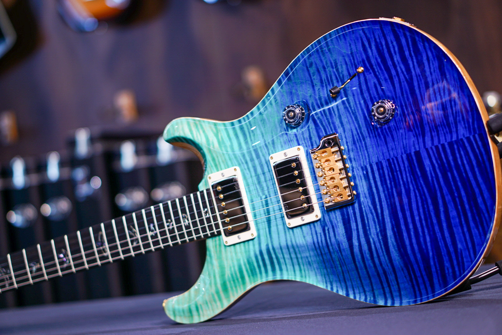 PRS Custom 24 wood library Blue Fade 0395510