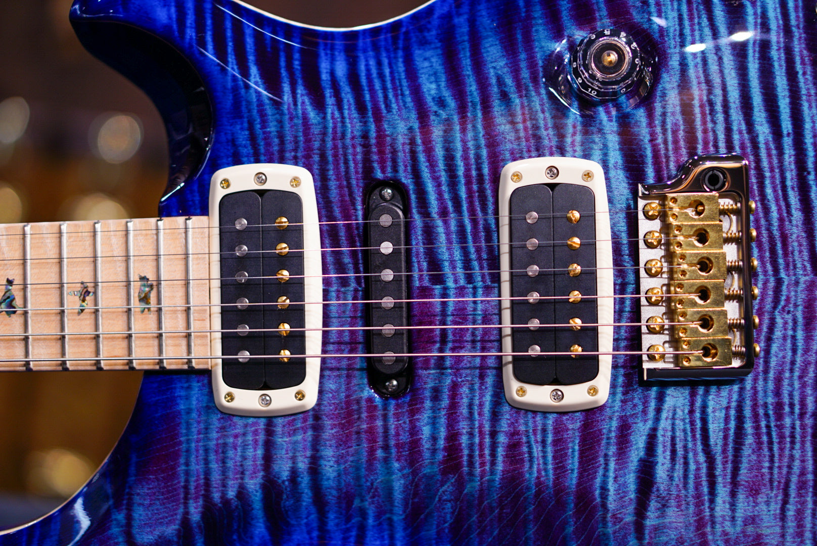 PRS Modern eagle V wood library violet blue burst 0396283