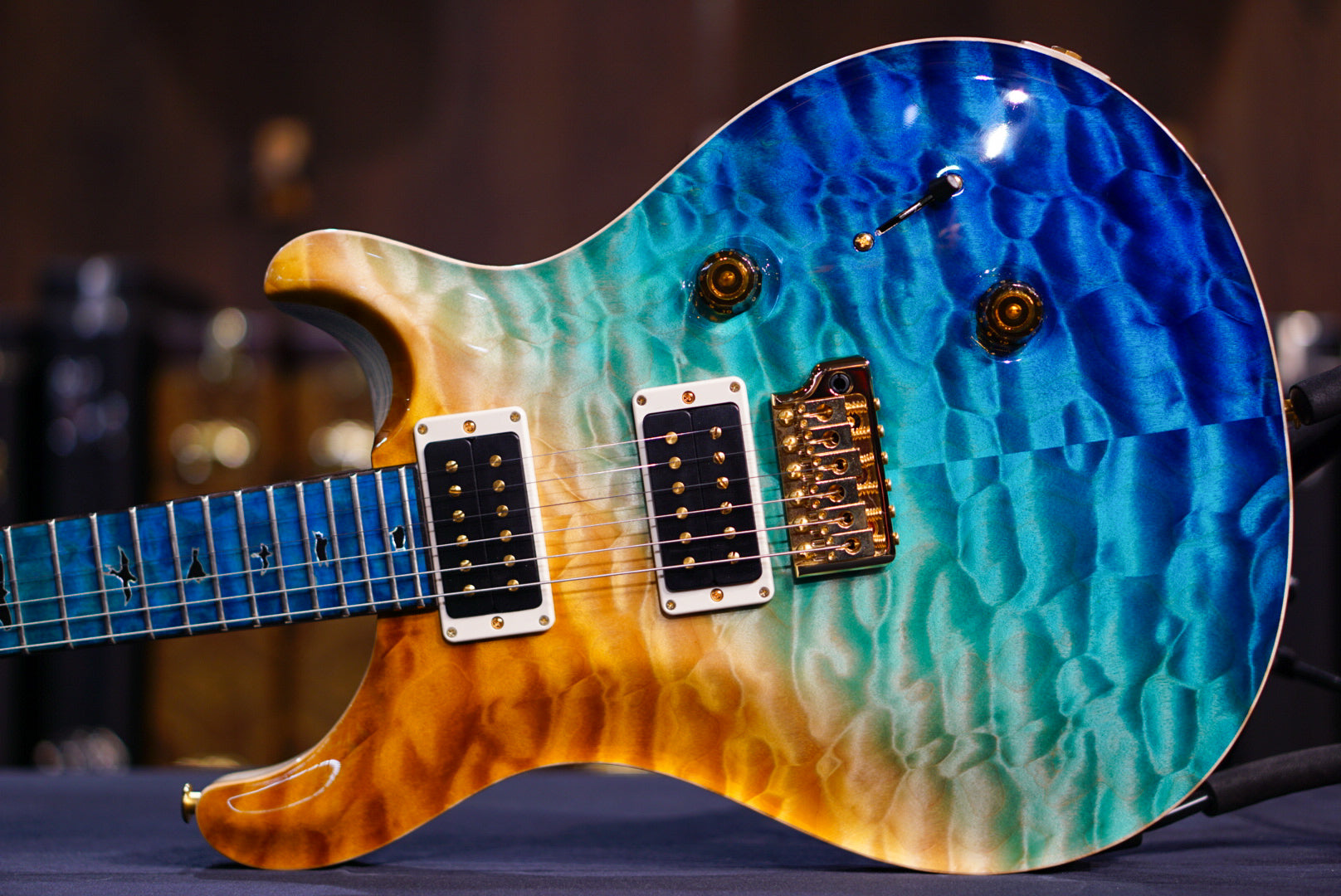 PRS Private Stock Custom 24 Beach Cross Fade reverse birds of feather  #11484 0396964