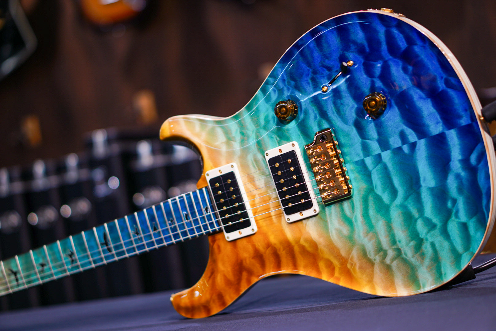 PRS Private Stock Custom 24 Beach Cross Fade reverse birds of feather  #11484 0396964