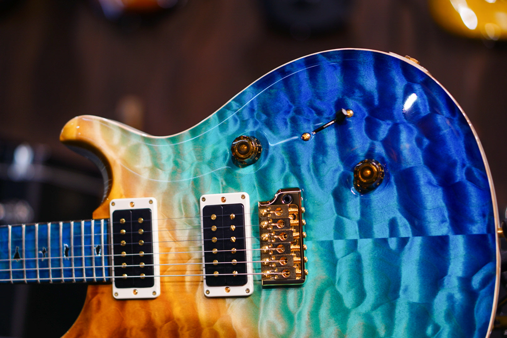 PRS Private Stock Custom 24 Beach Cross Fade reverse birds of feather  #11484 0396964