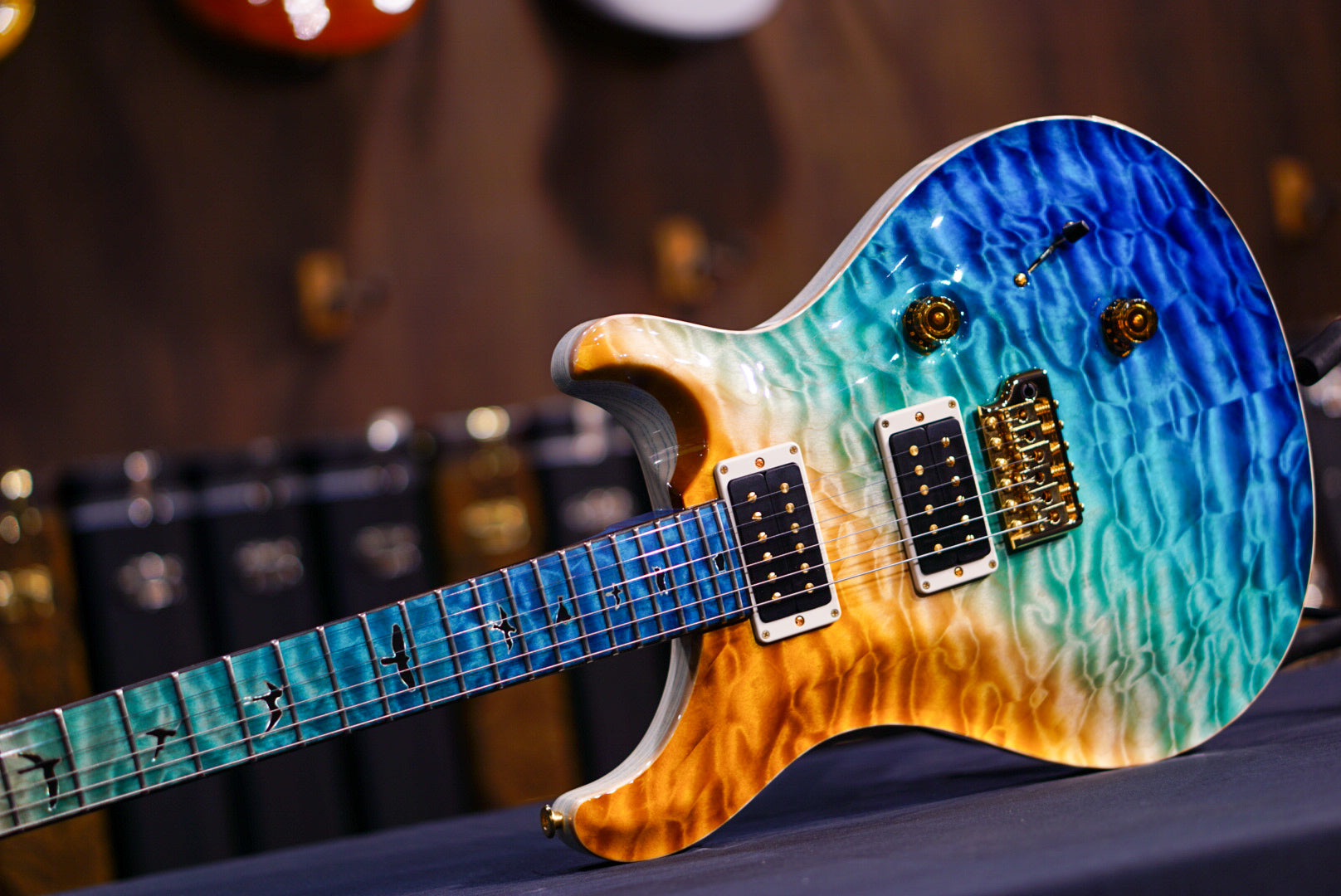 PRS Private Stock Custom 24 Beach Cross Fade reverse birds of feather  #11484 0396964