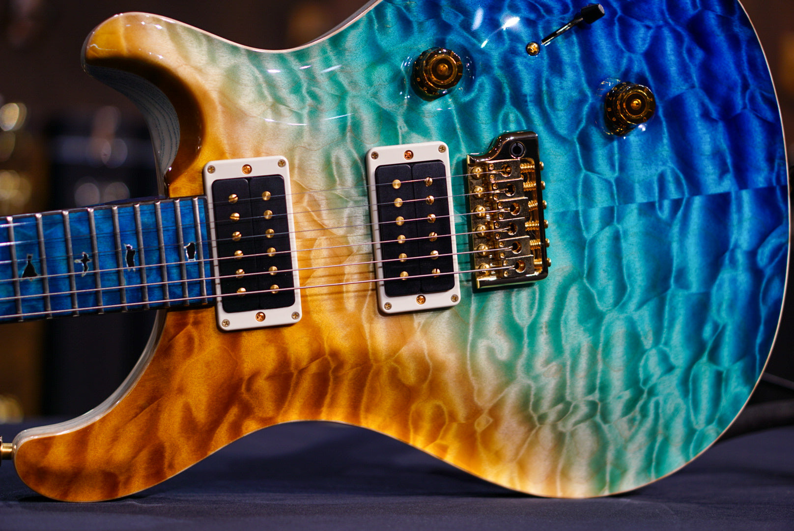 PRS Private Stock Custom 24 Beach Cross Fade reverse birds of feather  #11484 0396964