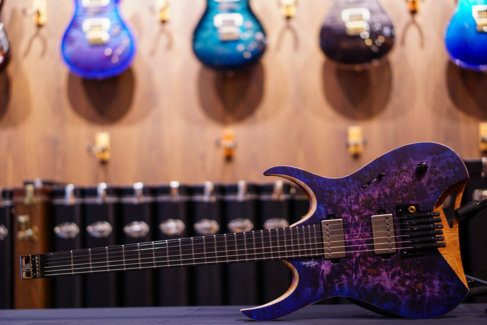 Mayones Hydra Elite Pro 6 Trans Dirty Purple Blue Burst Satine HF00007