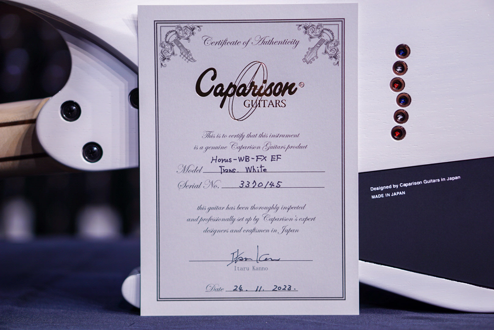 Caparison Dellinger WB-FX EF Transparent White 3370145 - HIENDGUITAR   Caparison Guitars