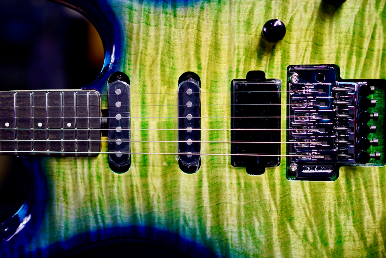 Ernie Ball Music Man Luke 4 HSS Green Tide D01309