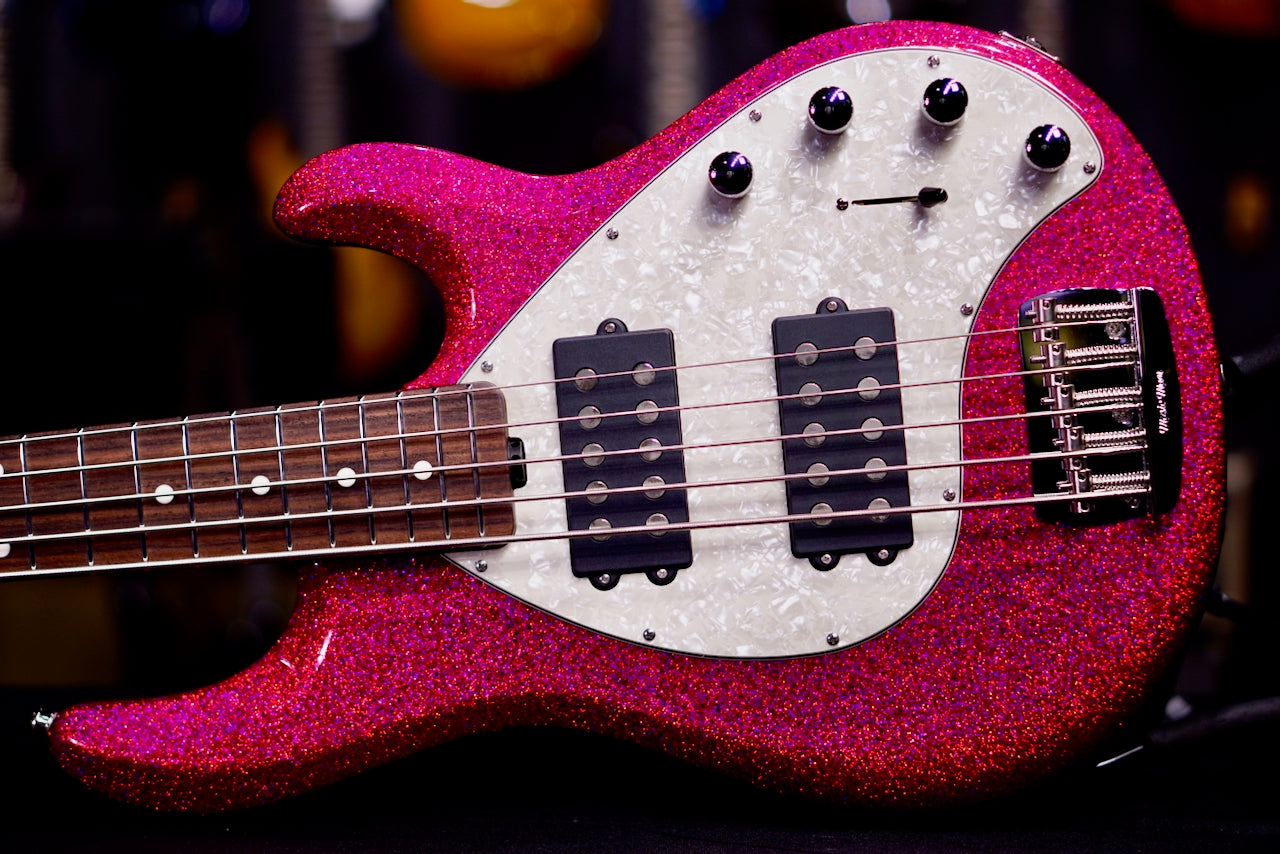 Ernie Ball Music Man StingRay 5 Special HH 5 Bass Soda Pink Sparkle w Rosewood K09632
