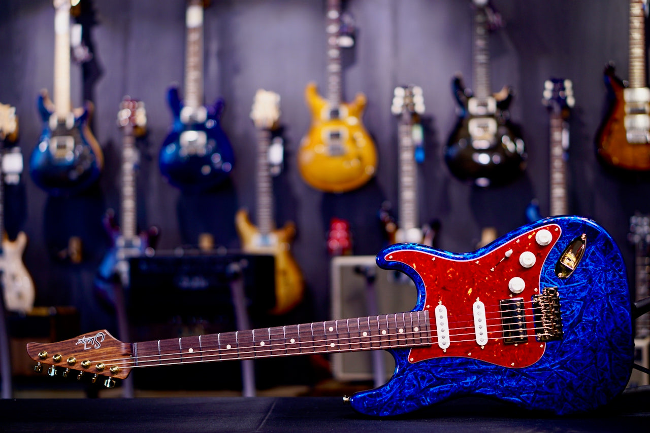 Suhr Classic S Custom Blue Web Rosewood Neck & Gold Package 85908