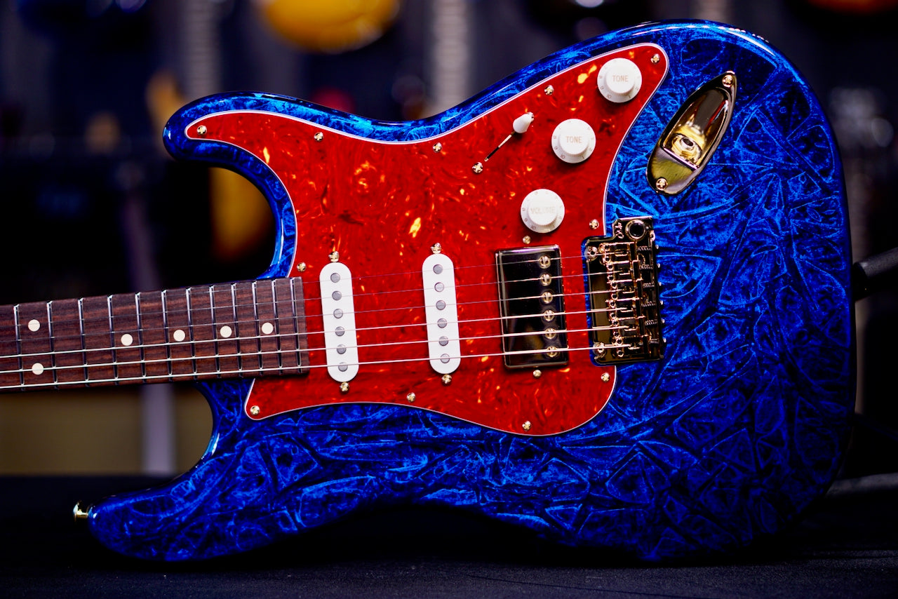 Suhr Classic S Custom Blue Web Rosewood Neck & Gold Package 85908