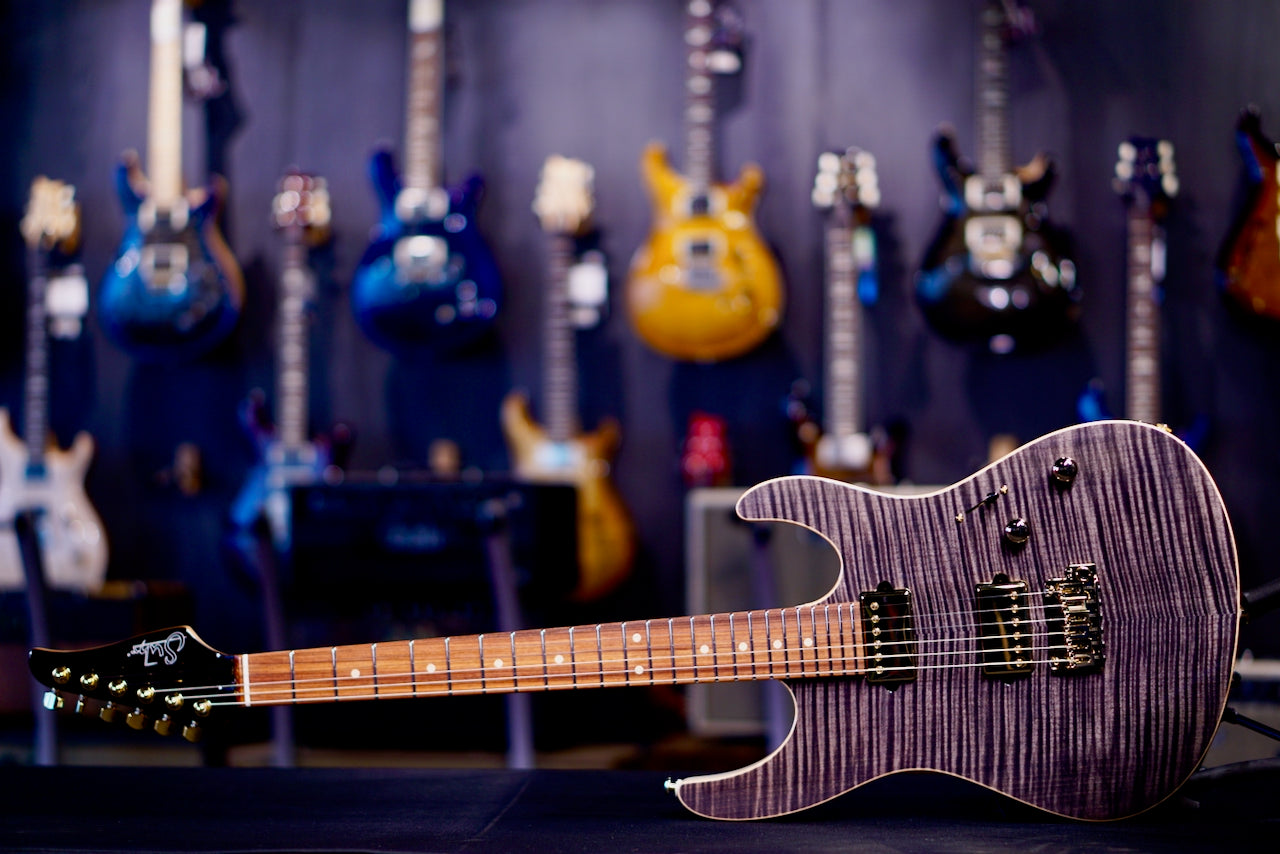 Suhr Modern Custom Trans Charcoal white back 87954