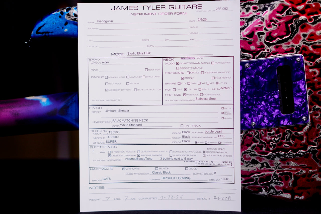 James Tyler Studio Elite HDX Jim Burst 26208