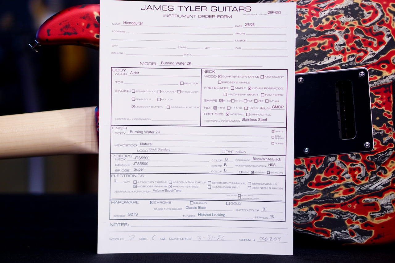 James Tyler Studio Elite Burning Water 2K 26209