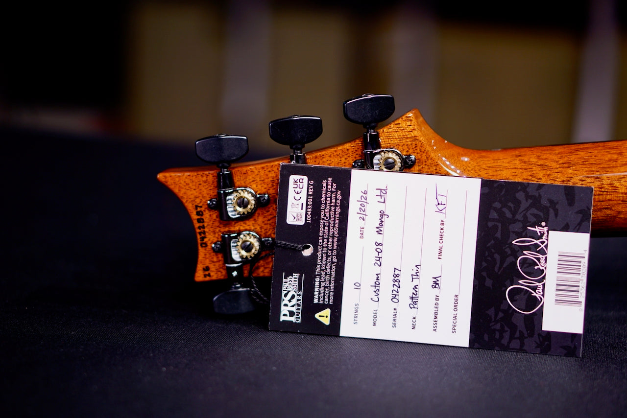 PRS Custom 24-08 Mango Top Fire Red / Gray Black Fade Ltd Ed 0422887