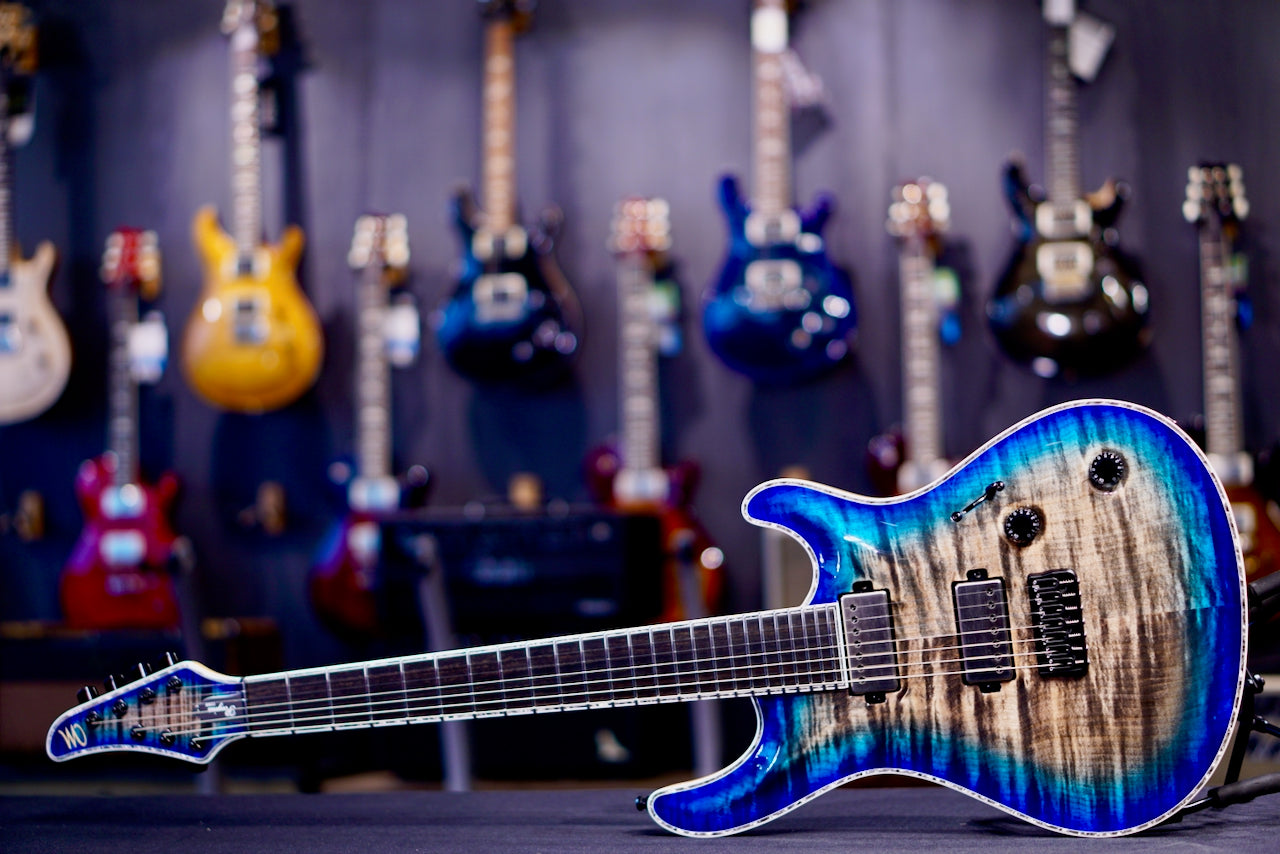 Mayones Regius Core 7 Trans Jeans Black 3 Tone Blue Burst RF2504087