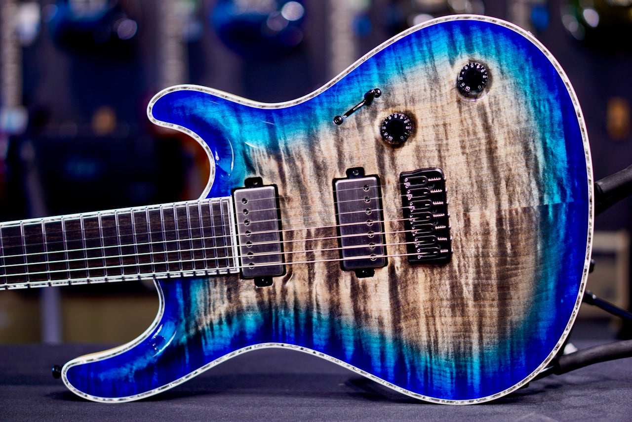 Mayones Regius Core 7 Trans Jeans Black 3 Tone Blue Burst RF2504087