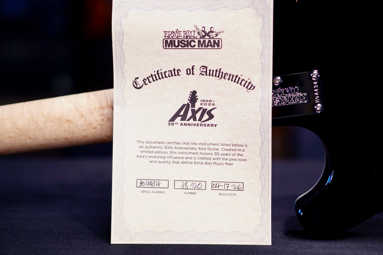 Ernieball Musicman Axis 30th Translucent Gold Quilt H04434
