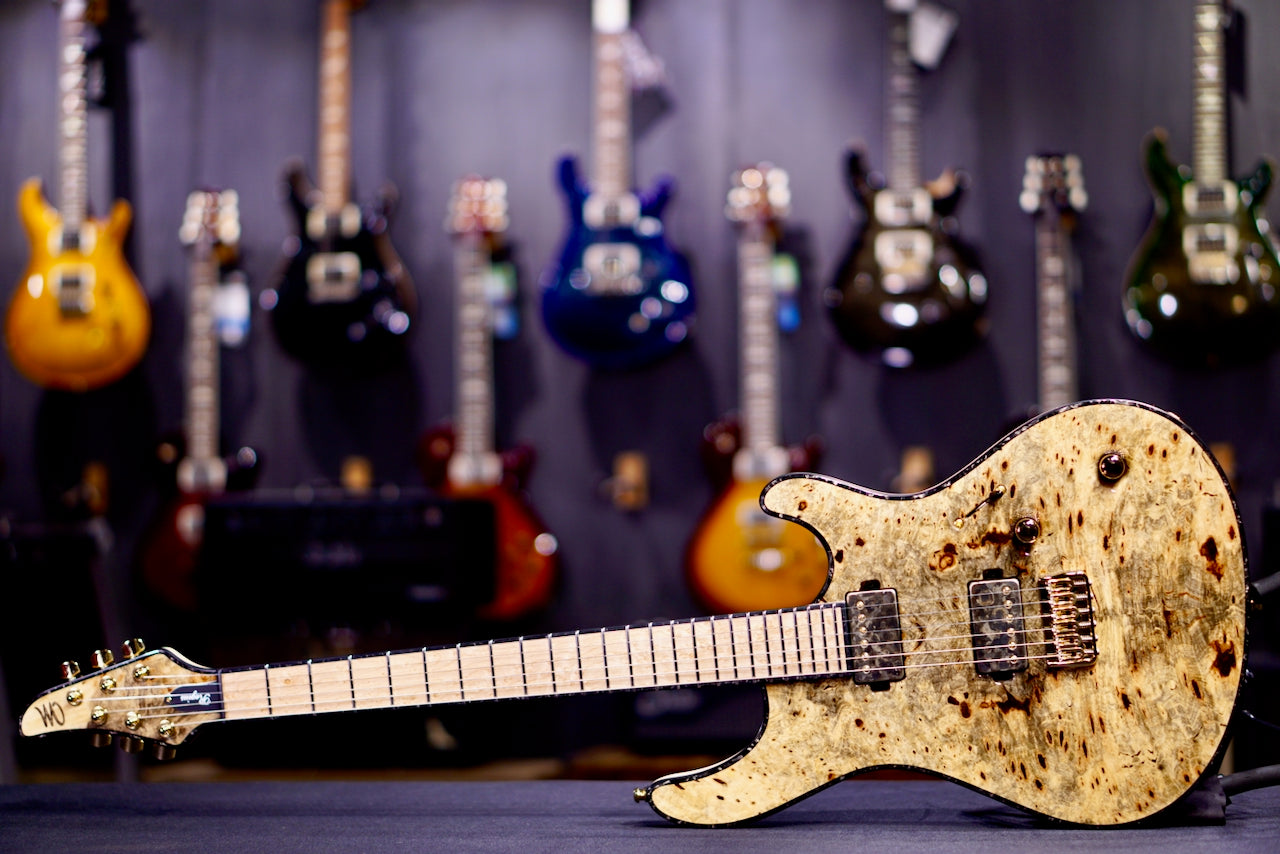 Mayones Regius 6 Buckeye Burl Master Grade Trans Natural RF2605295