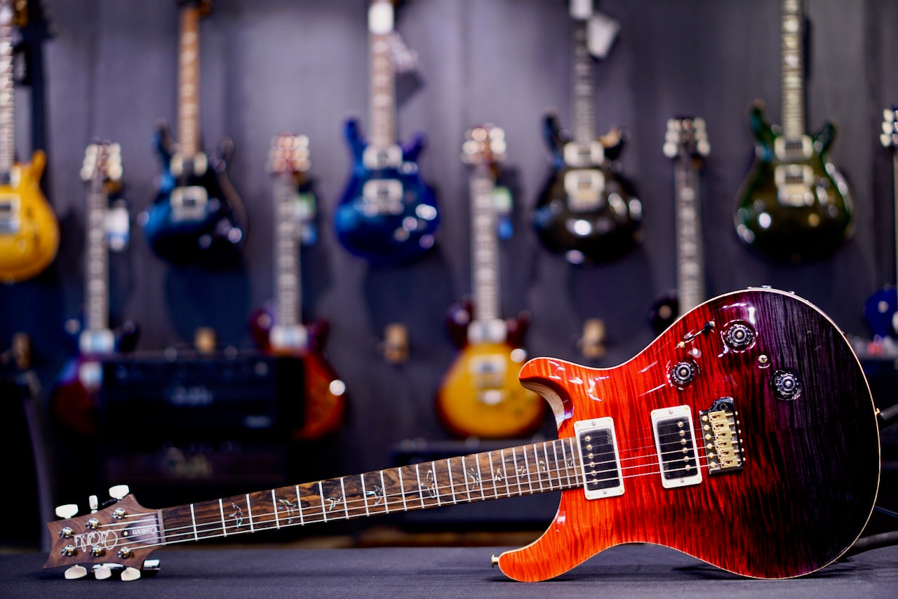 PRS Custom 24 Piezo Wood Library Rosewood Neck  Fire Red / Gray Black Fade 0425768