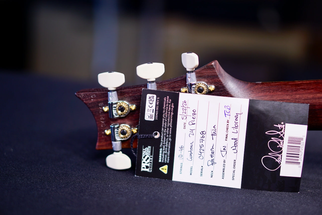 PRS Custom 24 Piezo Wood Library Rosewood Neck  Fire Red / Gray Black Fade 0425768
