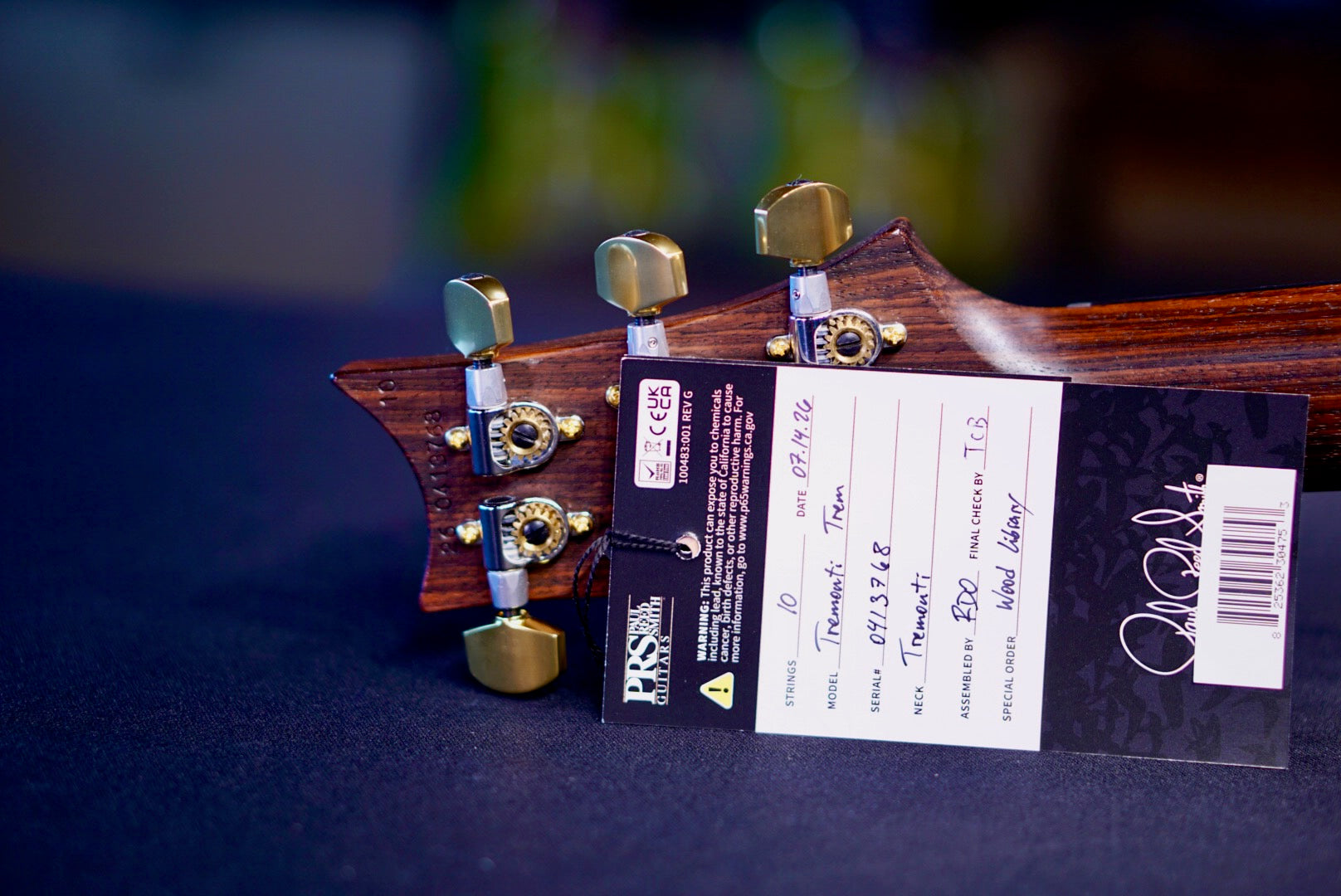 PRS Tremonti Wood Library rosewood neck Custom Color 0419530