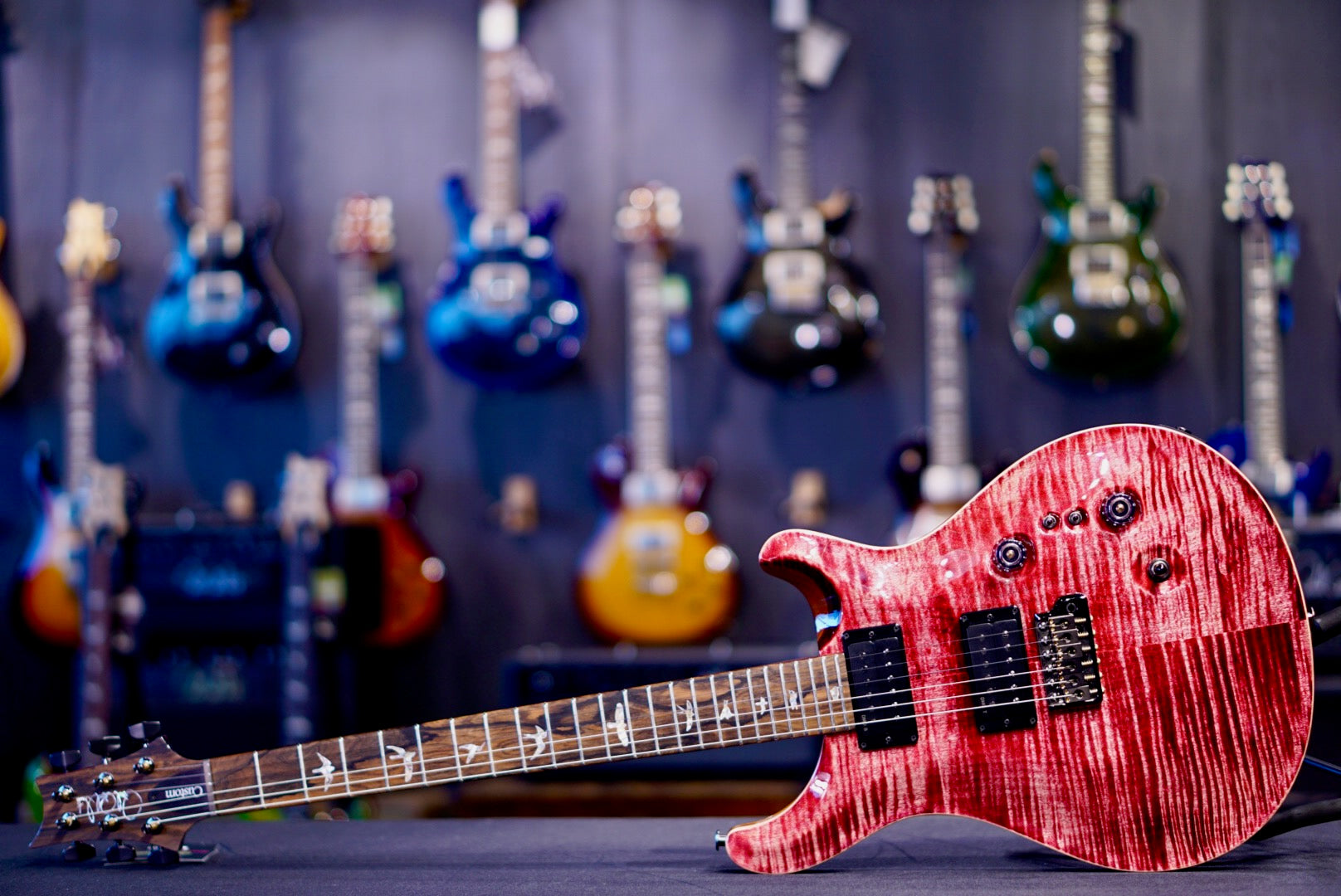 PRS Custom 24-08 Stained Neck Pomegranate { Private Stock Color }  0427305