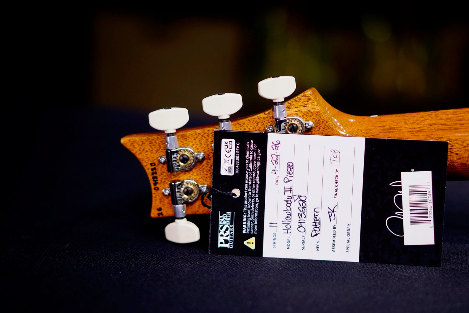 PRS Hollowbody II Piezo Antique White Top (Natural Back) 0413220
