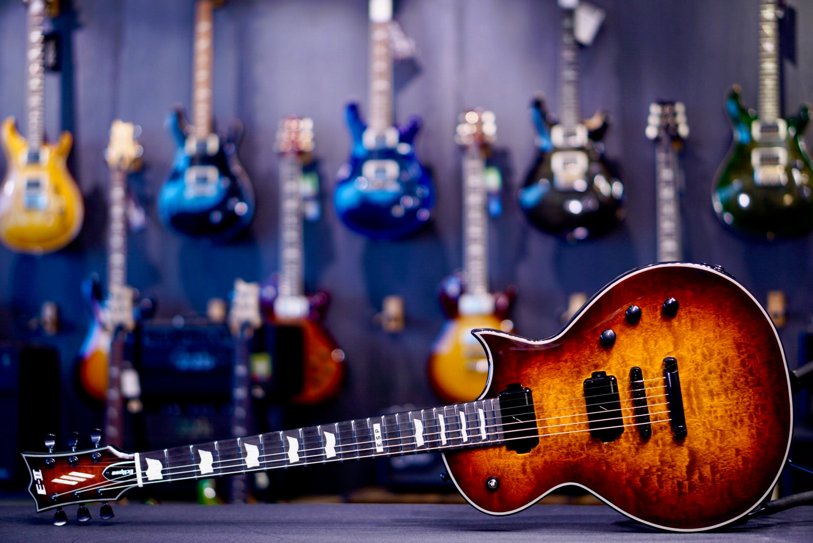 ESP E-II ECLIPSE-QM/FL/Tiger Eye Sunburst es0663253