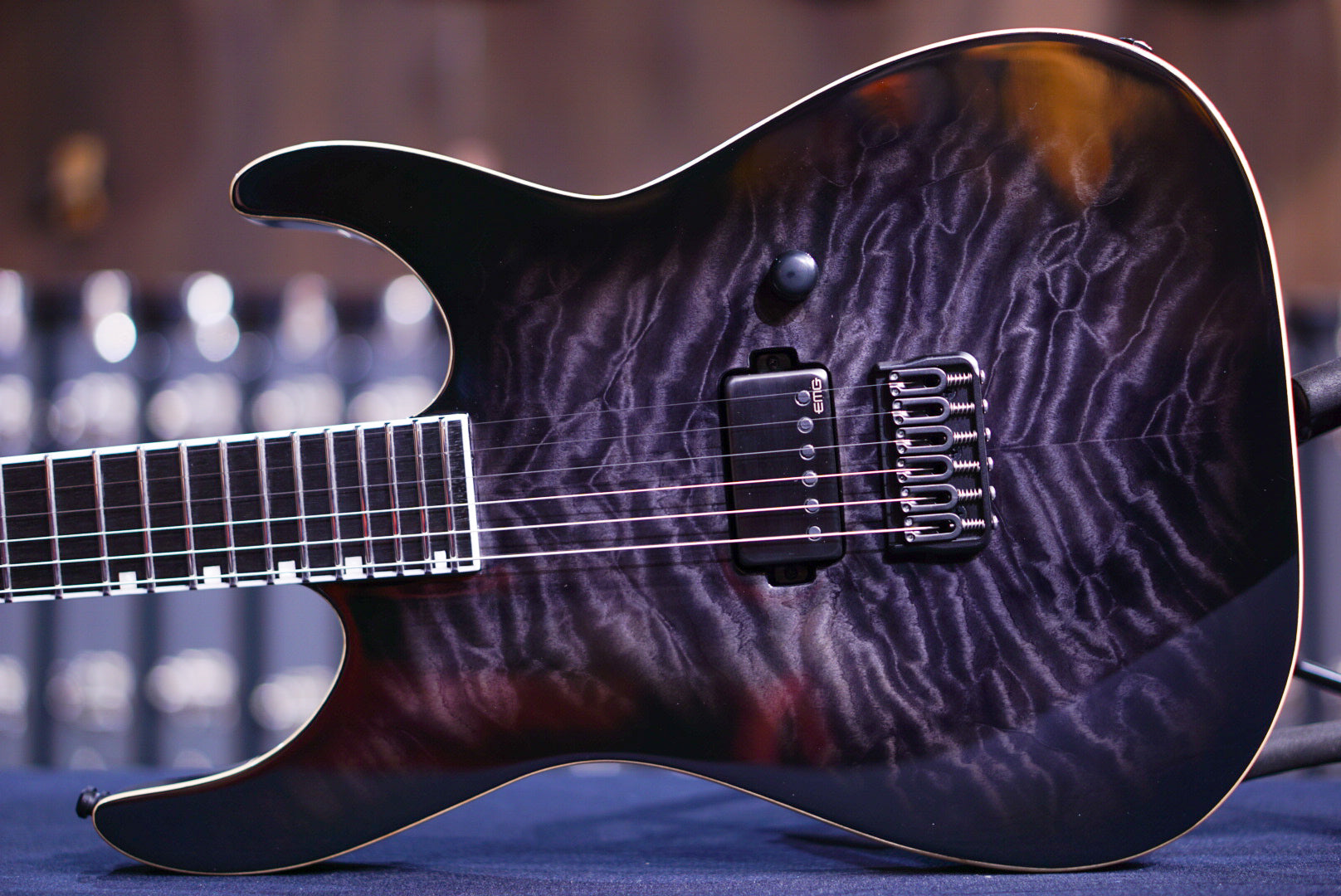 ESP E-II M-I THRU NT QM See thru black burst ES5673233