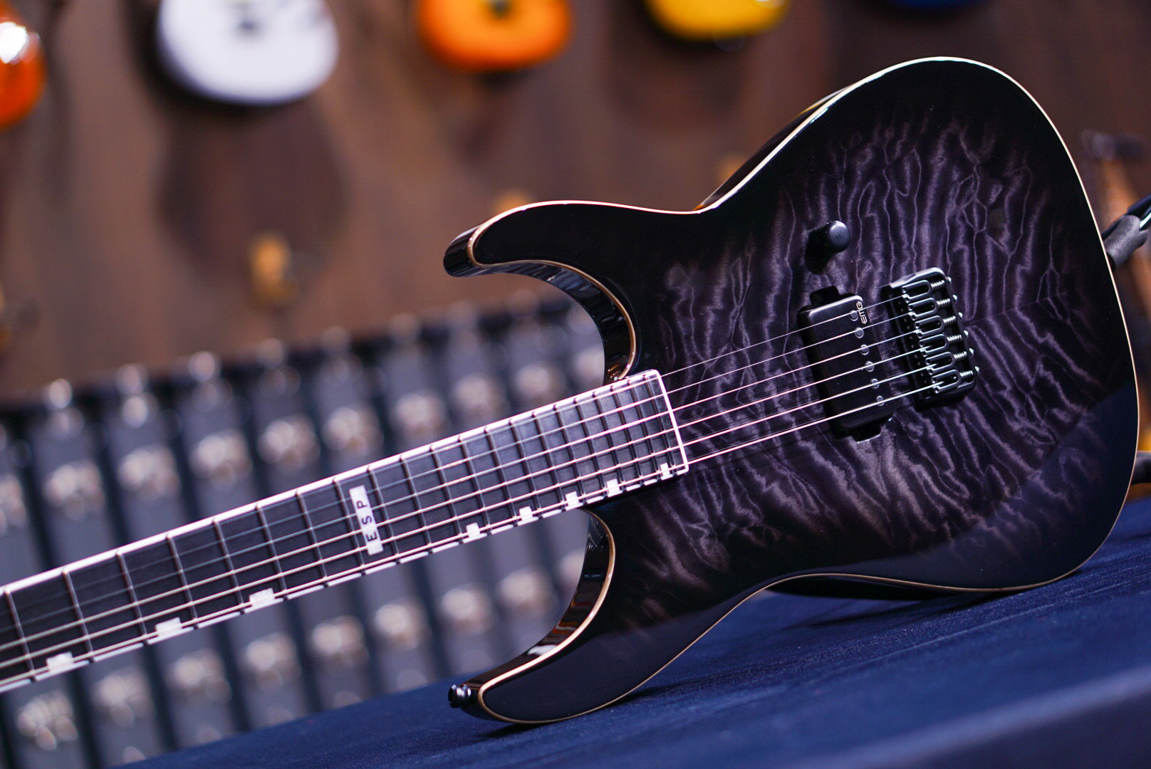 ESP E-II M-I THRU NT QM See thru black burst ES5673233