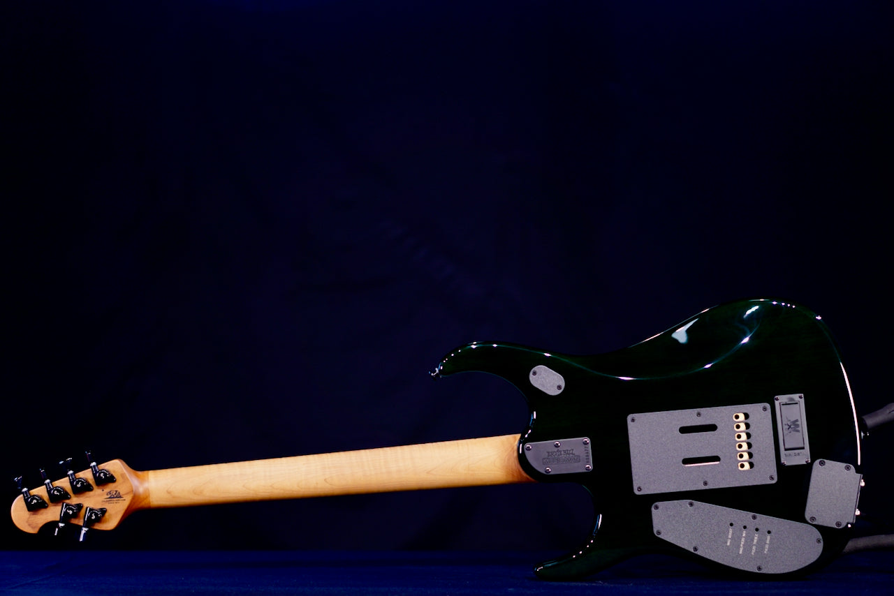 Ernie Ball Music Man JP15 Green Tiger Quilt H08477