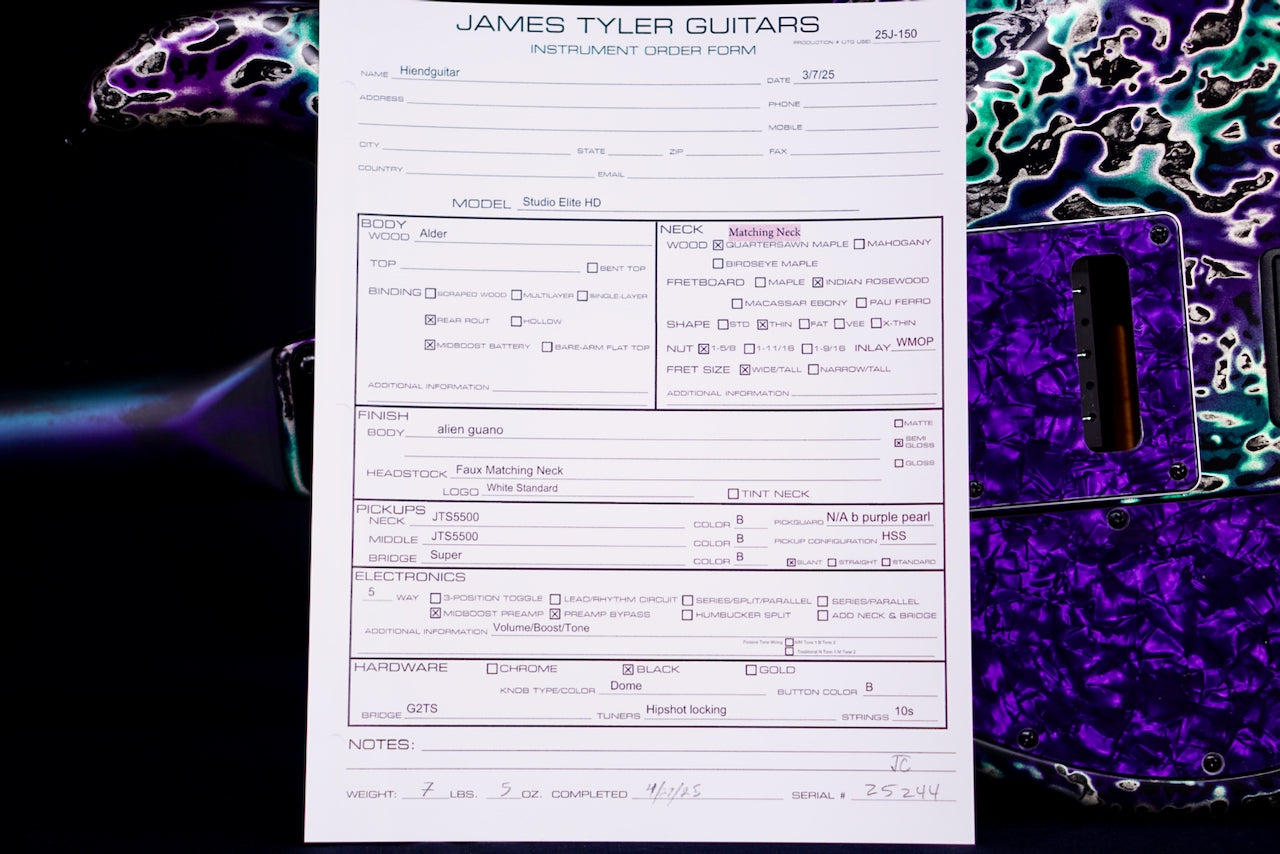 James Tyler Studio Elite HD Alien Guano rear route 25244