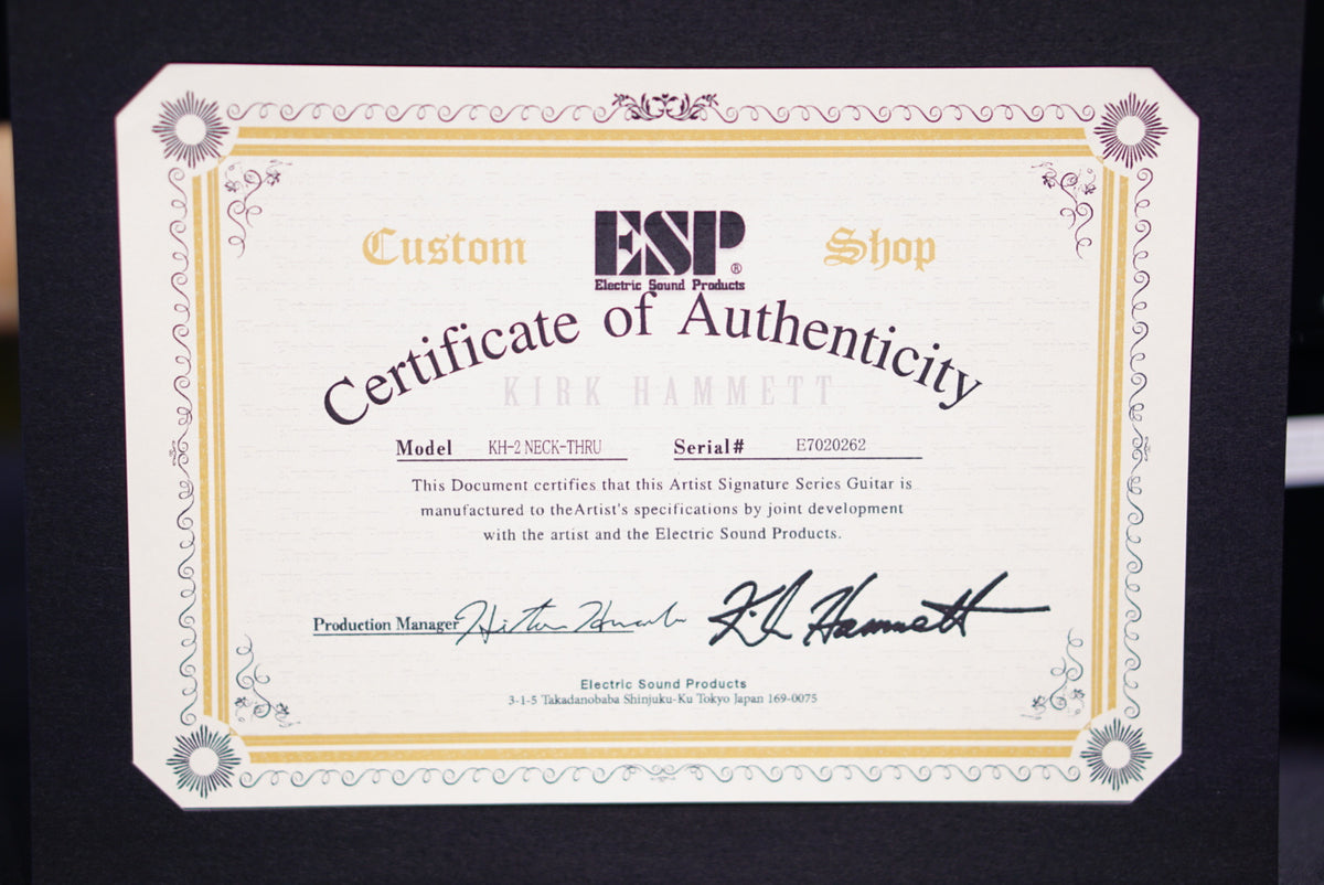 ESP KH-2 NECK-THRU Black E7020262