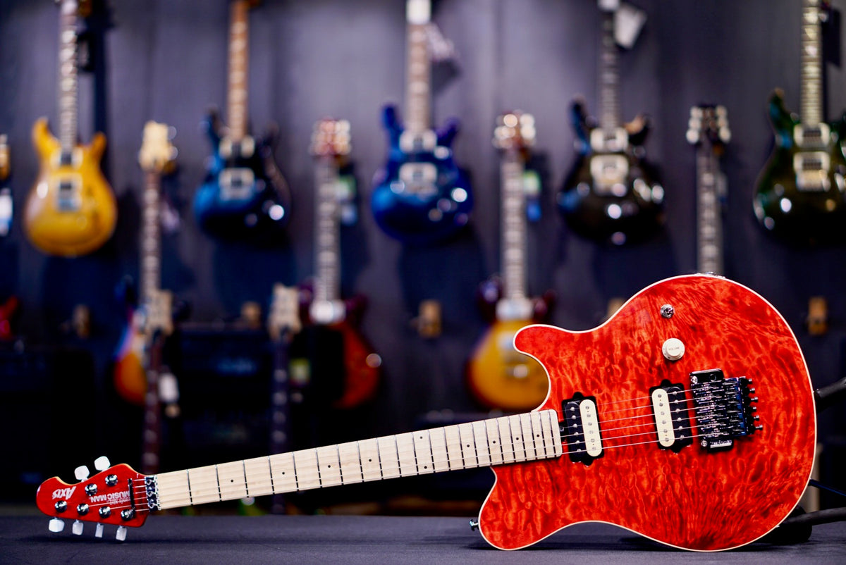 Ernieball Musicman Axis 30th Translucent Red Quilt H10050