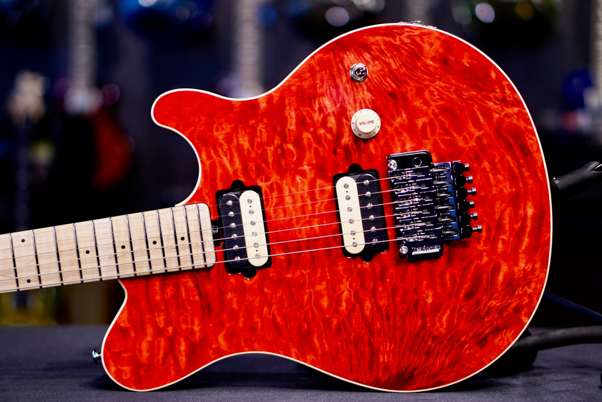 Ernieball Musicman Axis 30th Translucent Red Quilt H10050