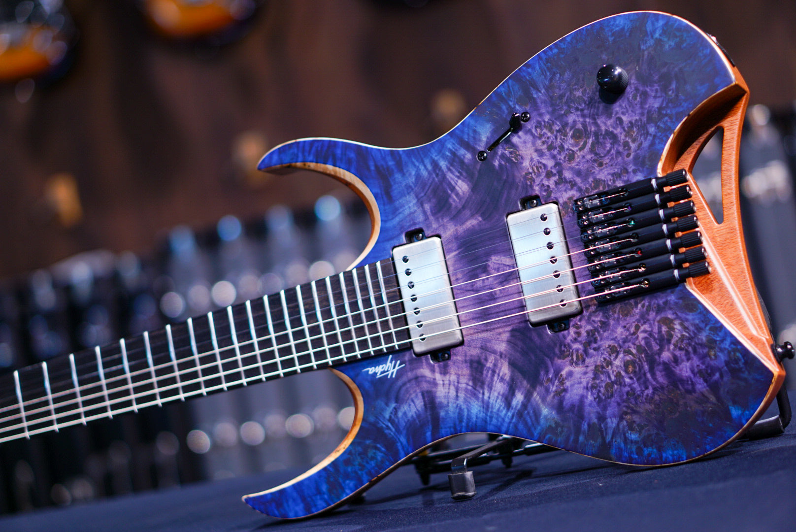 Mayones Hydra Elite trans dirty purple blue burst satine 7 HF0000709