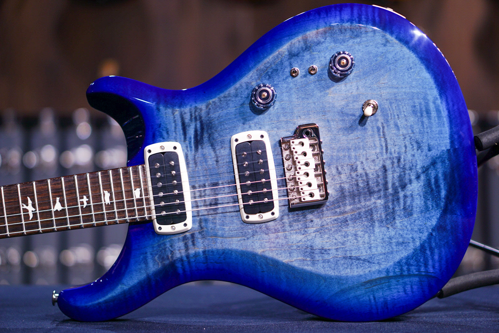 PRS S2 Custom 24-08 Faded Gray Black Blue Burst S2074128