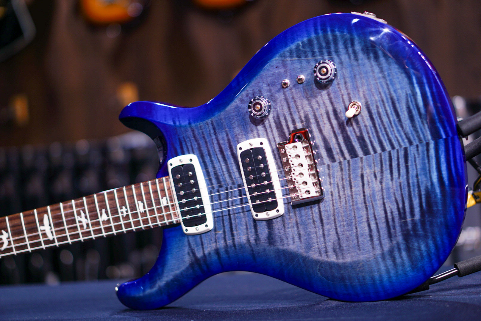 PRS S2 Custom 24-08 Faded Gray Black Blue Burst S2073934