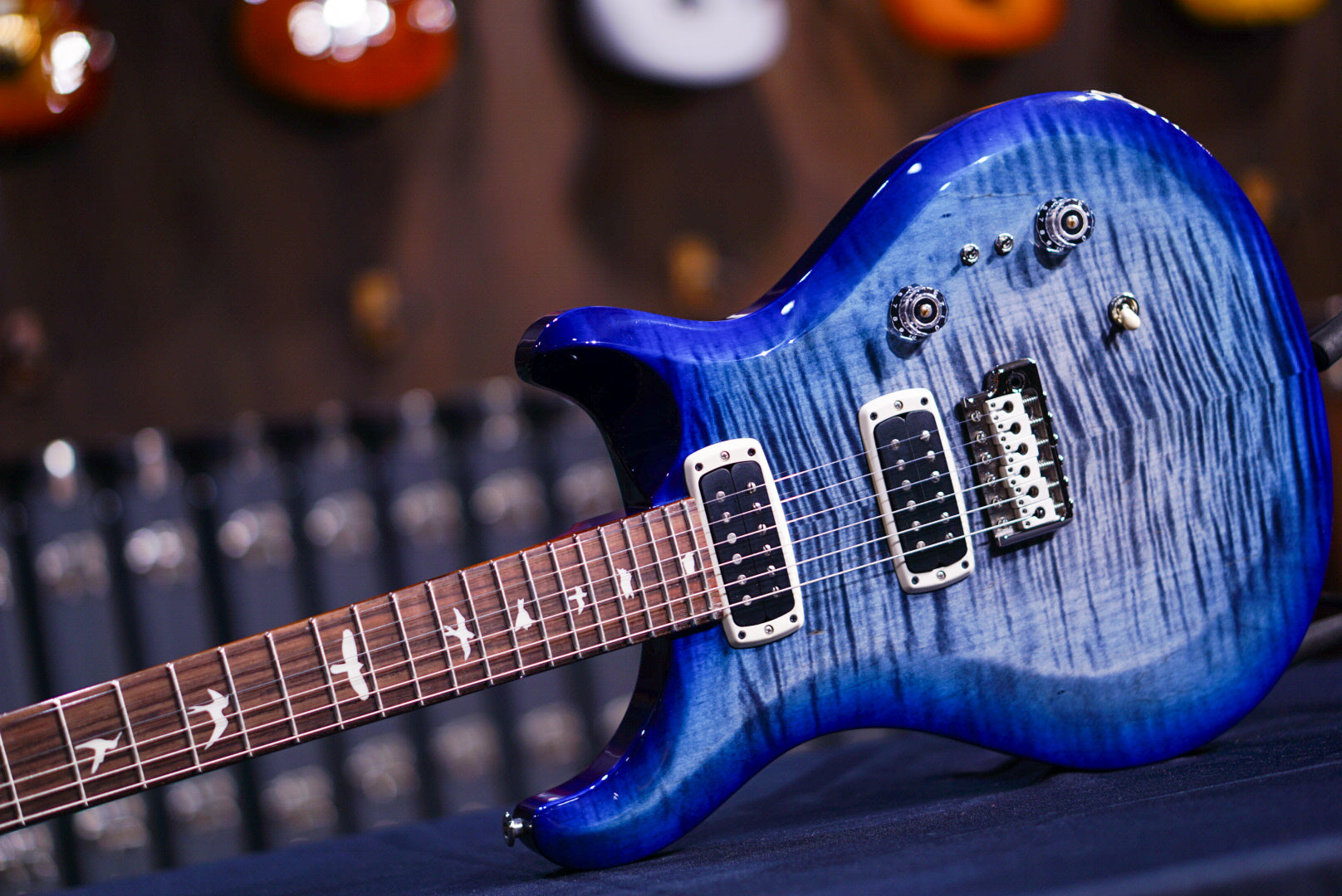 PRS S2 Custom 24-08 Faded Gray Black Blue Burst S2073934