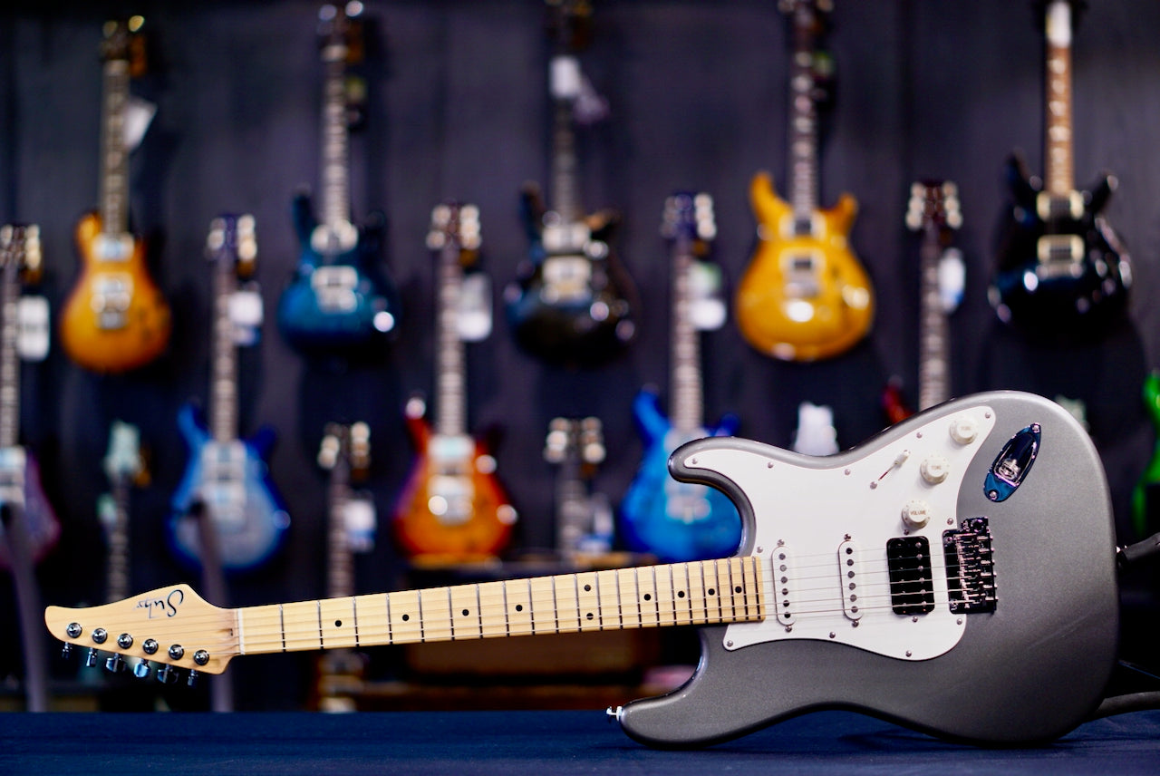 Suhr Limited Edition Classic S Pewter Metallic HSS Maple 84922