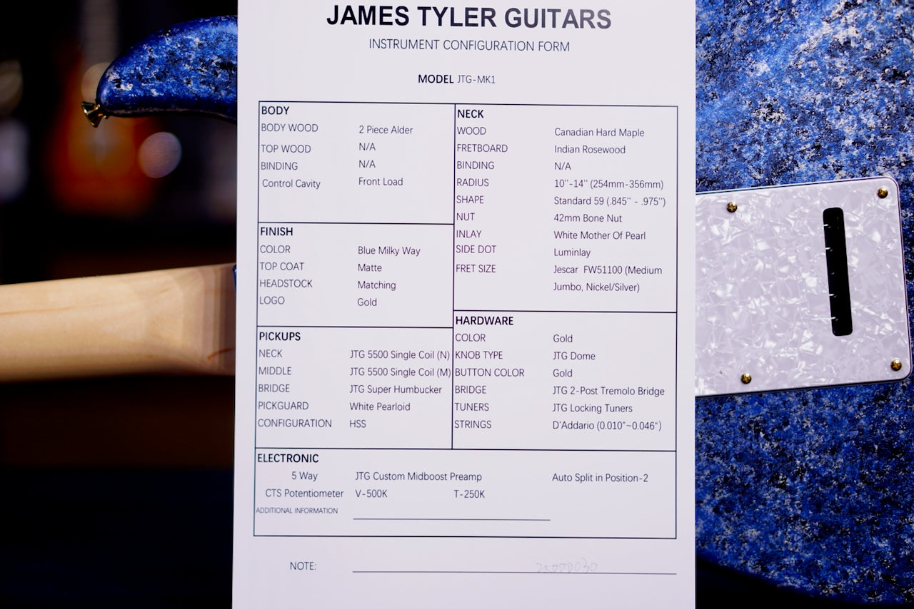 James Tyler JTG Blue Milky Way