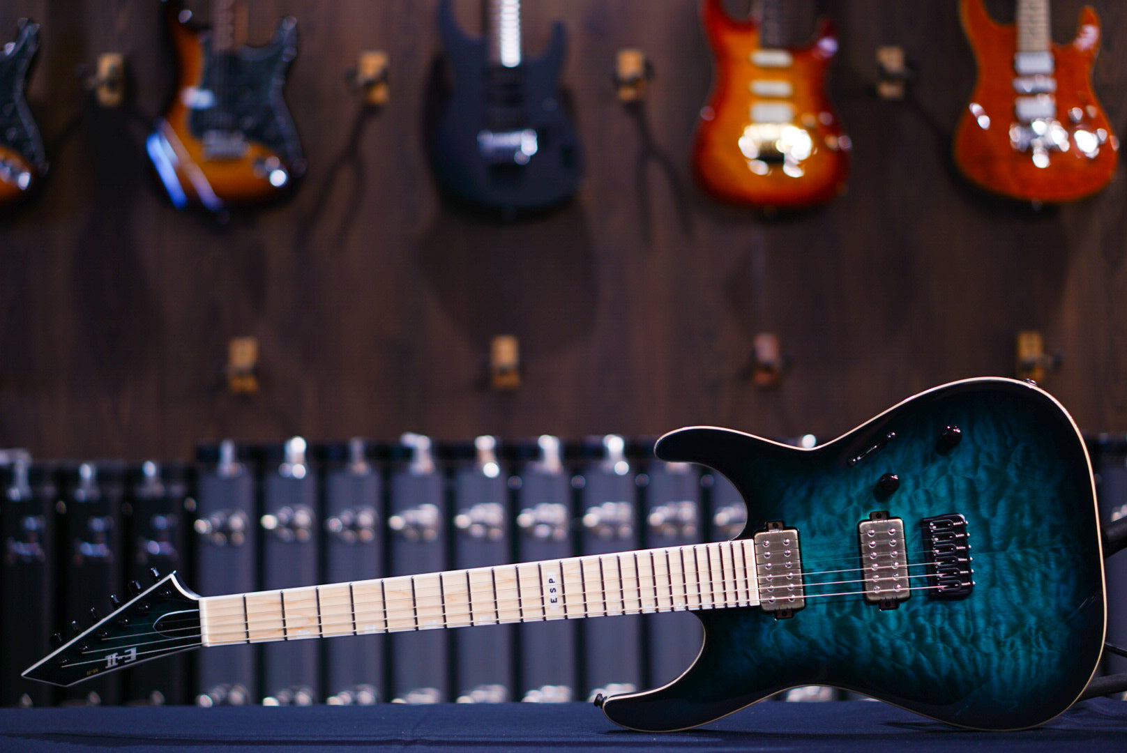 ESP E-II M-II NT BLACK TURQUOISE BURST ES4182233