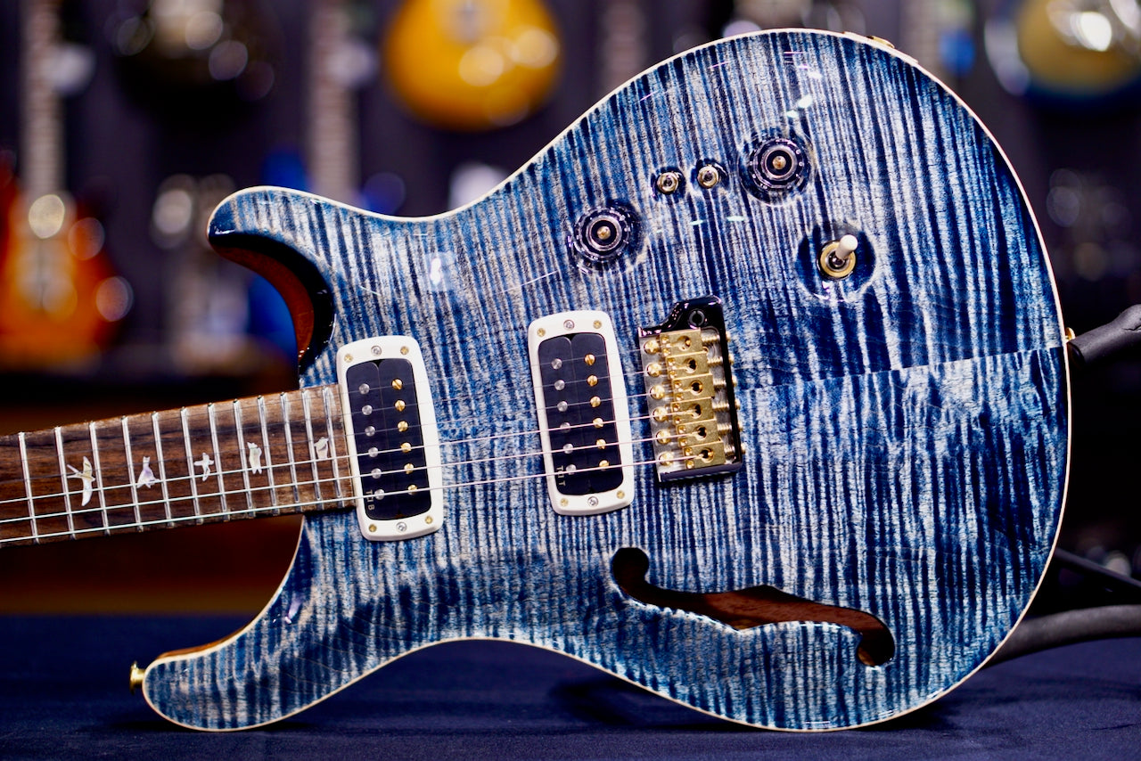PRS 40th Anniversary Custom 24-08 Semi-Hollow Limited Edition Faded Whale Blue (Natural Back) 0410438