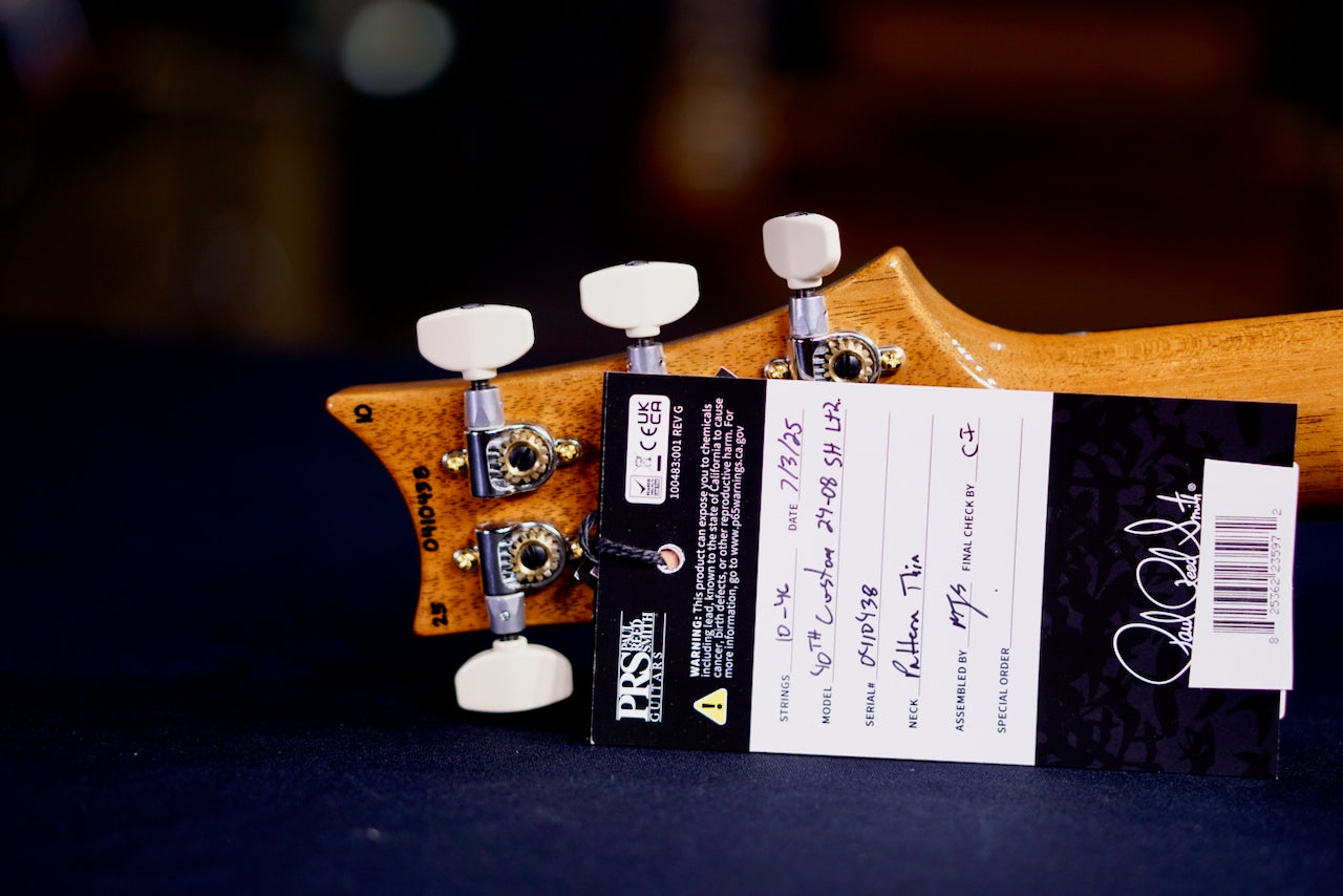 PRS 40th Anniversary Custom 24-08 Semi-Hollow Limited Edition Faded Whale Blue (Natural Back) 0410438