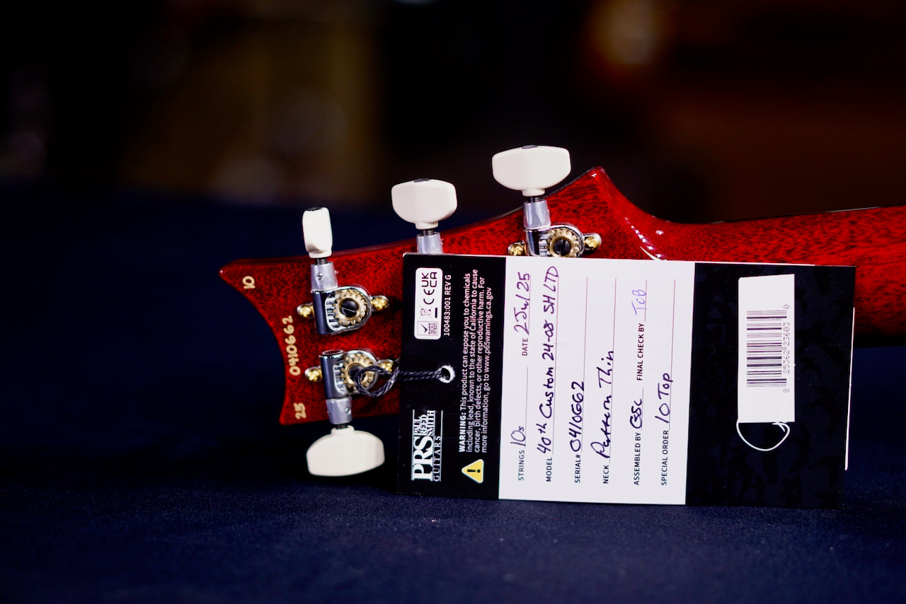 PRS 40th Anniversary Custom 24-08 Semi-Hollow Limited Edition Charcoal Cherry Burst 0410662