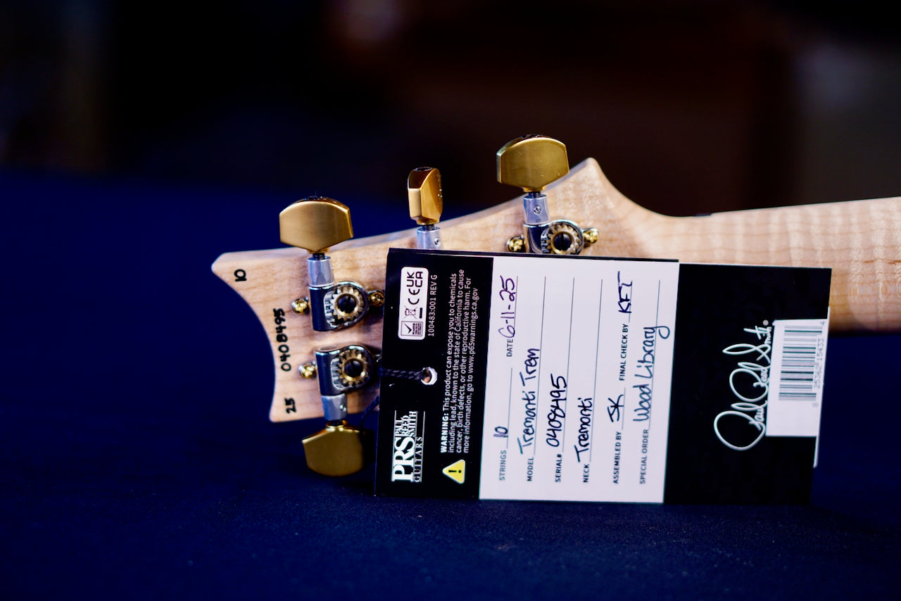 PRS Tremonti Wood Library Artist Neck Fire Red / Gray Black Fade 0408495