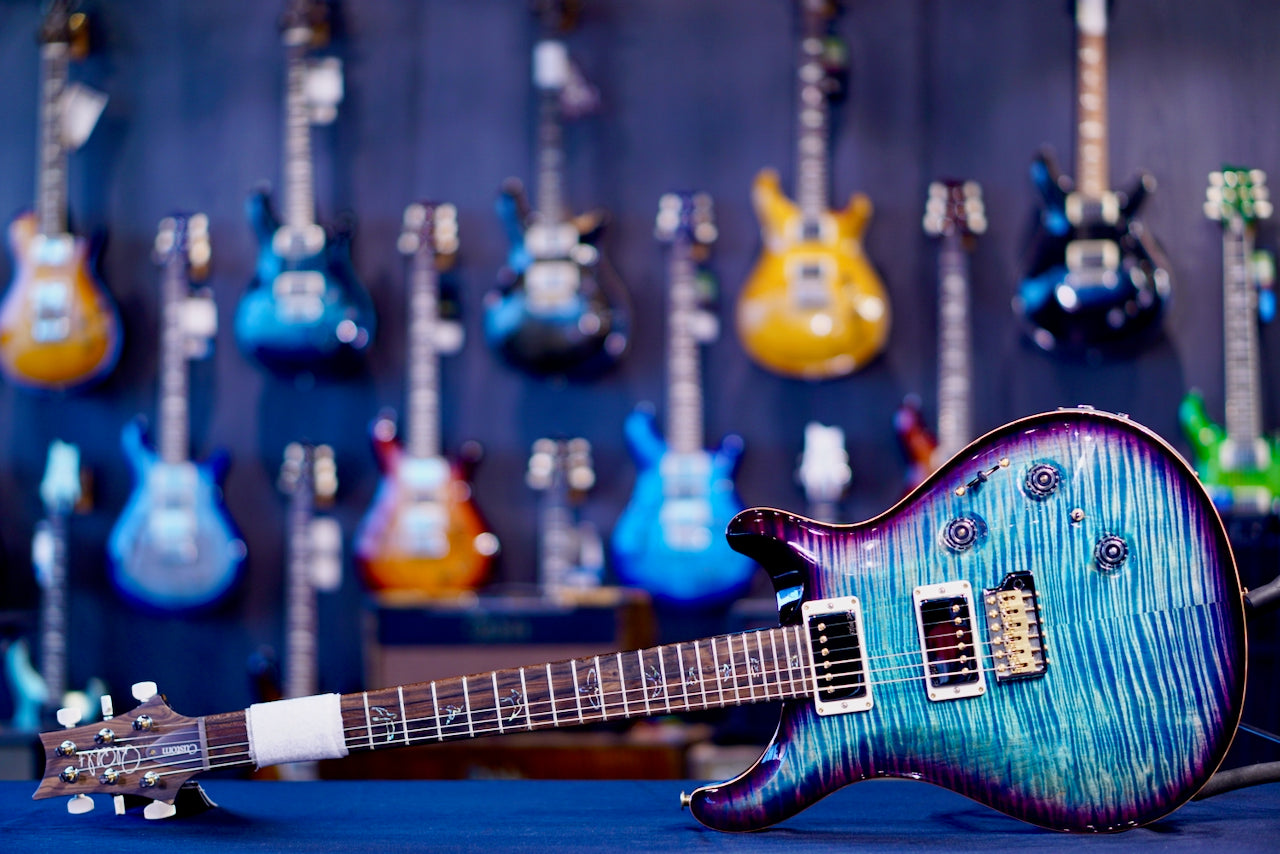 PRS Custom 24 Piezo Wood Library Aquableux Purple Burst 0405884