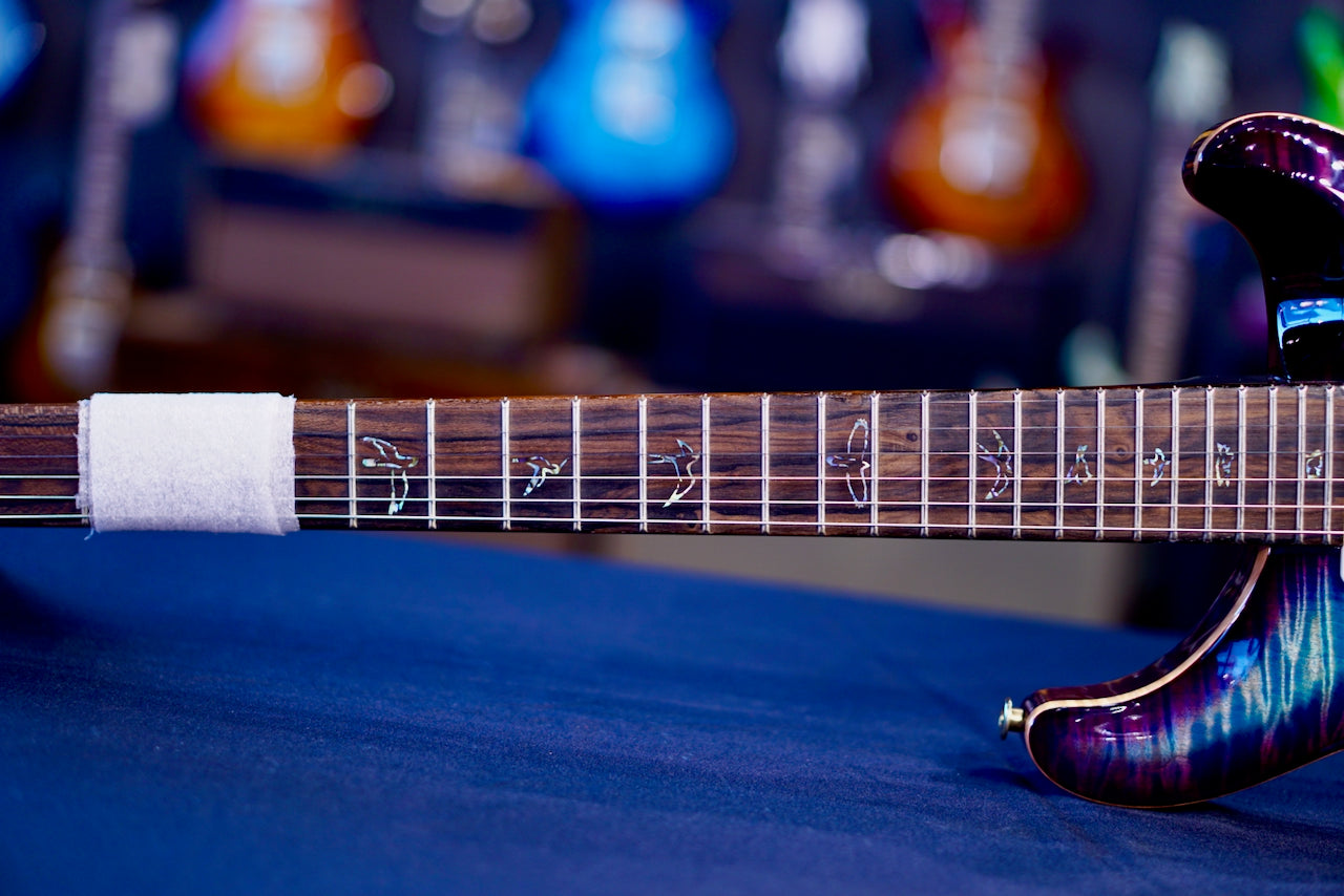 PRS Custom 24 Piezo Wood Library Aquableux Purple Burst 0405884