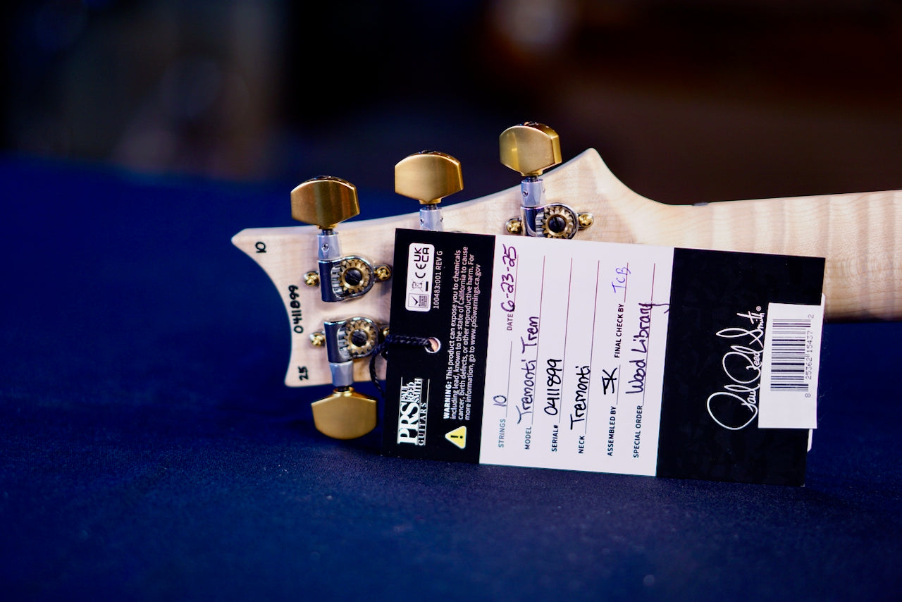 PRS Tremonti Wood Library Artist Neck Quilt Gray Black Fade 0411899